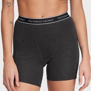 Victoria's Secret Logo Cotton High-Waist Boxer Brief Charcoal Gray XL NEW